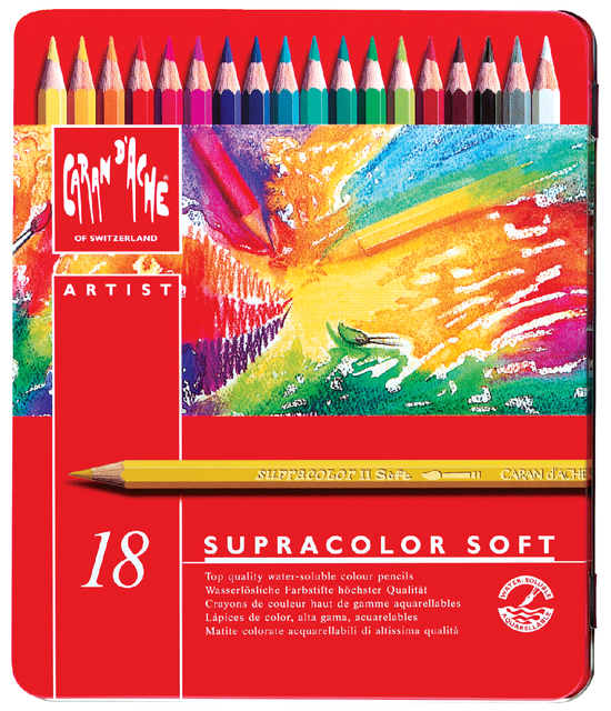 KLEURPOTLOOD CARAN D'ACHE SUPRACOLOR 18ST ASS