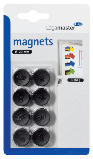 MAGNEET LEGAMASTER 20MM 250GR ZWART