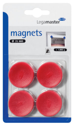 MAGNEET LEGAMASTER 30MM 850GR ROOD