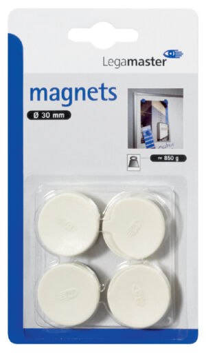 MAGNEET LEGAMASTER 30MM 850GR WIT