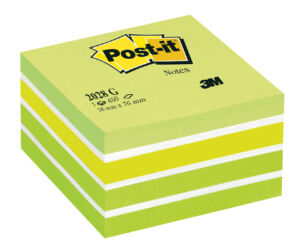 MEMOBLOK KUBUS 3M POST-IT 2028G 76X76MM AQUA GROEN