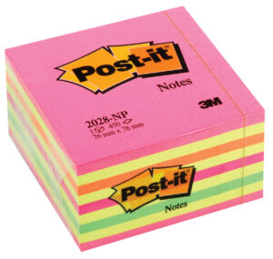 MEMOBLOK KUBUS 3M POST-IT 2028NP 76X76MM RZ/GL