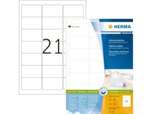 ETIKET HERMA 4677 63.5X38.1MM PREM WIT 2100STUKS