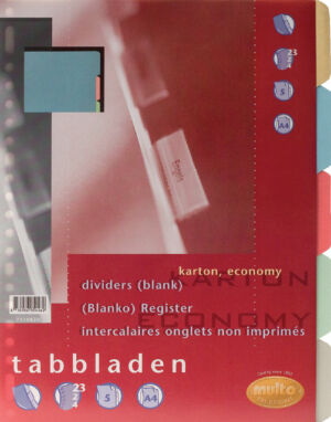 TABBLADEN MULTO 7310824 A4 23R KARTON 5DLG ASS