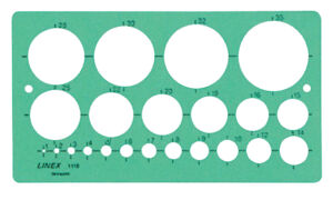 SJABLOON LINEX 1118S CIRKELS MET INKTVOETJES