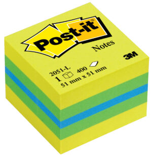 MEMOBLOK MINIKUBUS 3M POST-IT 2051L 51X51MM LEMON