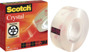 PLAKBAND 3M SCOTCH 600 19MMX33M CRYSTAL CLEAR