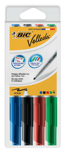 VILTSTIFT BIC 1744 WHITEBOARD ROND 2MM ASS