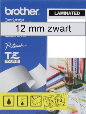 LABELTAPE BROTHER TZE-131 12MMX8M TR/ZWART