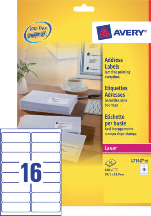 ETIKET AVERY L7162-40 99.1X33.9MM 640ST