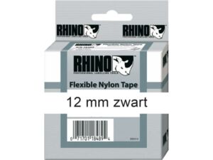 LABELTAPE DYMO 18488 12MMX3.5M RHINO WIT/ZWART