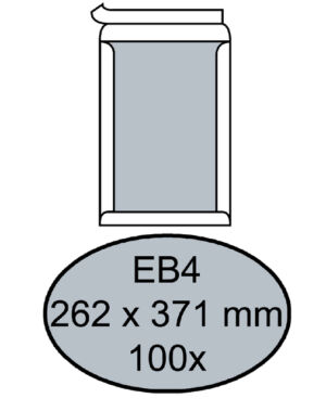 ENVELOP QUANTORE BORDRUG EB4 262X371 ZK 120GR WIT