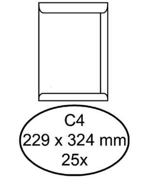 ENVELOP HERMES AKTE C4 229X324 120GR 25ST WIT