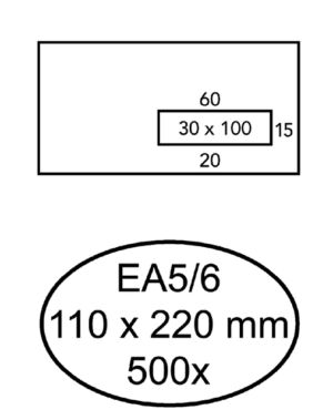 ENVELOP QUANTORE VENSTER EA5/6 VR30 80GR WIT