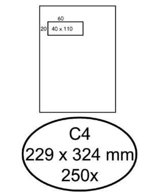 ENVELOP HERMES AKTE C4P VL 4X11 ZK 120GR 250ST