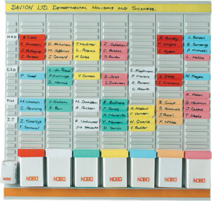 PLANBORD NOBO WEEK/UUR 8 PANELEN MET 24 SLEUVEN