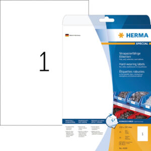 ETIKET HERMA 4698 210X297MM A4 WIT 25STUKS