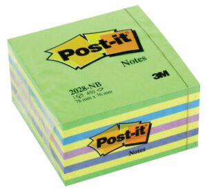 MEMOBLOK KUBUS 3M POST-IT 2028NB 76X76MM BL/GN