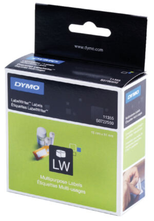 LABEL ETIKET DYMO 11355 19MMX51MM N-PERM WIT