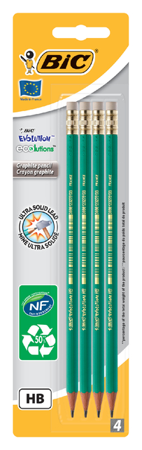 POTLOOD BIC EVOLUTION 6KANTIG HB MET GUM