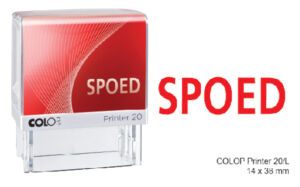 TEKSTSTEMPEL COLOP 20 SPOED ROOD