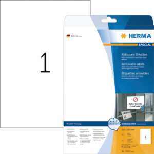 ETIKET HERMA 10021 210X297MM A4 VERWIJDERB WT 25ST