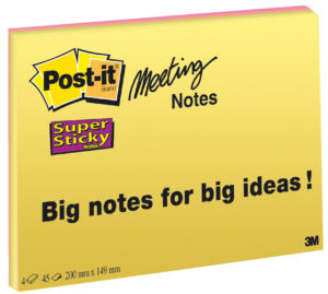 MEMOBLOK POST-IT 6845 203X101MM SS ASS