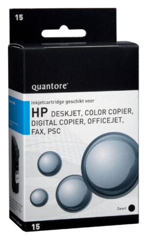 INKCARTRIDGE QUANTORE HP 15 C6615DE ZWART