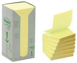 MEMOBLOK 3M POST-IT Z-NOTE R330 RECYCLE GEEL