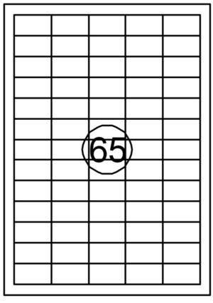 ETIKET QUANTORE 38.1X21.2MM 6500ST