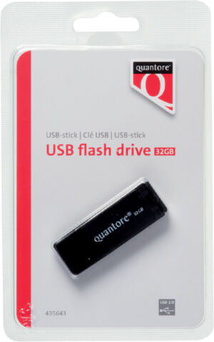 USB-STICK QUANTORE 32GB 2.0 ZWART