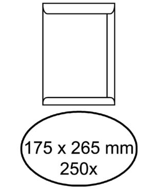 ENVELOP AKTE 175X265MM ZELFKLEVEND 100GR WIT