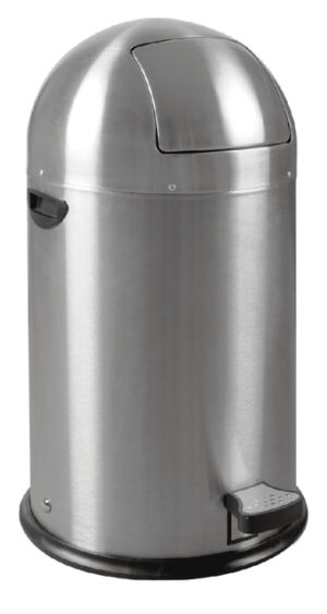 AFVALBAK KICKCAN 33LITER METALEN BINNENBAK CHROOM