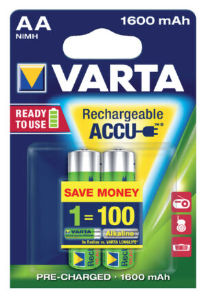 BATTERIJ OPLAADBAAR VARTA AA HR6 2600MAH READY2USE