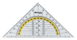 GEODRIEHOEK WESTCOTT 140MM TRANSP