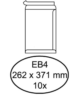 ENVELOP HERMES AKTE EB4 A 262X371 120GR ZK WIT