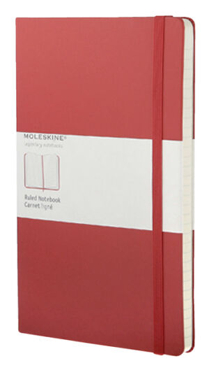 NOTITIEBOEK MOLESKINE LIJN LARGE ROOD