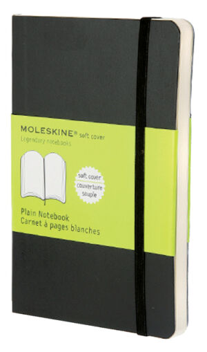 NOTITIEBOEK MOLESKINE BLANCO POCKET ZACHTE KAFT