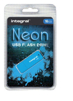 USB-STICK INTEGRAL FD 16GB NEON BLAUW