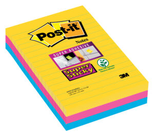 MEMOBLOK 3M POST-IT 4960 SUPER STICKY 101X152 RIO