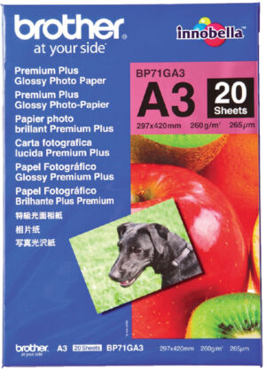 FOTOPAPIER BROTHER BP-71 A3 260GR GLANS