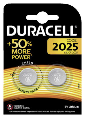 BATTERIJ DURACELL 2025 LITHIUM 2PACK