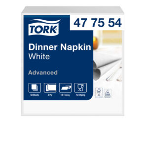 SERVET TORK 39X39CM 477554 DINNER WIT 150 STUKS