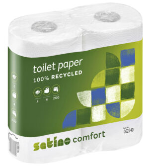 TOILETPAPIER SATINO COMFORT 2LAAGS 200VEL 4ROL