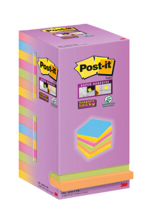 MEMOBLOK 3M POST-IT 654 76X76 COLOR NOTES