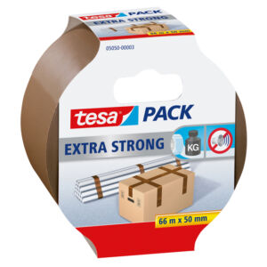 VERPAKTAPE TESA 05050 EXTRA STRONG 50MMX66M BRUIN