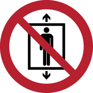 PICTOGRAM TARIFOLD LIFT VERBODEN VOOR PERSONEN