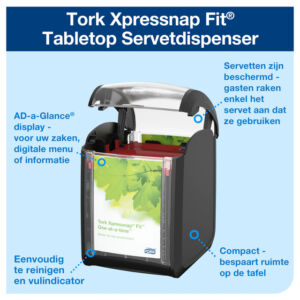 DISPENSER TORK SERVET 272900 XPRESSNAP FIT ZWART