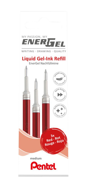 GELSCHRIJVERVULLING PENTEL LR7 ENERGEL 0.4 ROOD