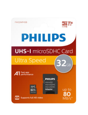 GEHEUGENKAART PHILIPS MICRO SDHC 32GB INCL. ADAPT